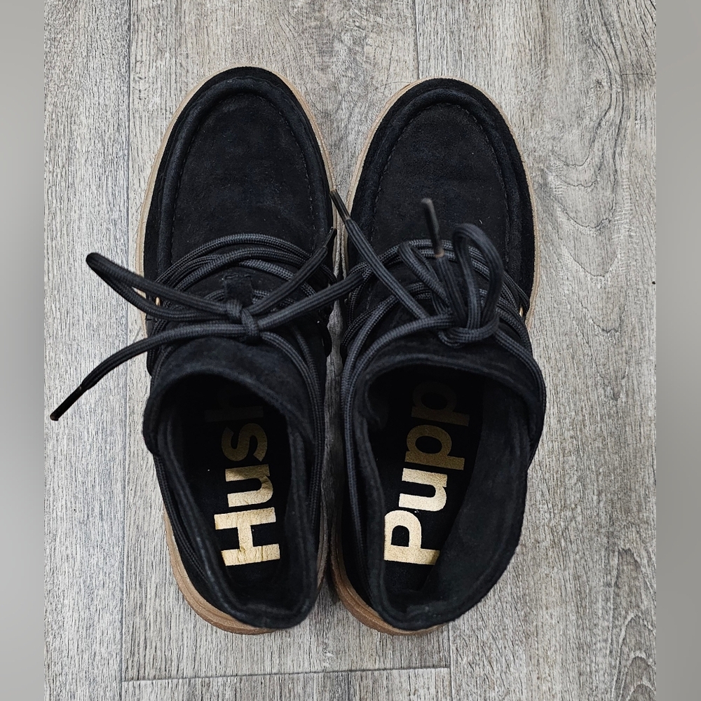 Hush Puppies Black Suede Moyen Chukka Lace Up Boot-Size 7.5 - Picture 6 of 10